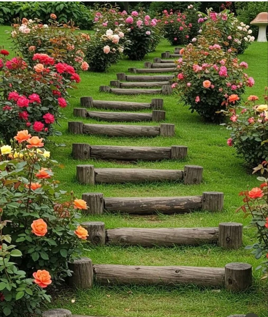 Vista geral dos jardins